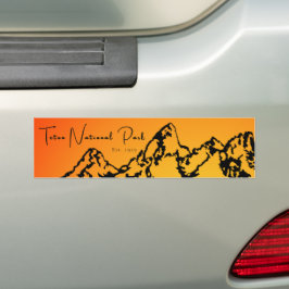 Adesivo Para Carro Teton National Park Sunset Colors Bumper Sticker
