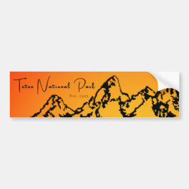 Adesivo Para Carro Teton National Park Sunset Colors Bumper Sticker