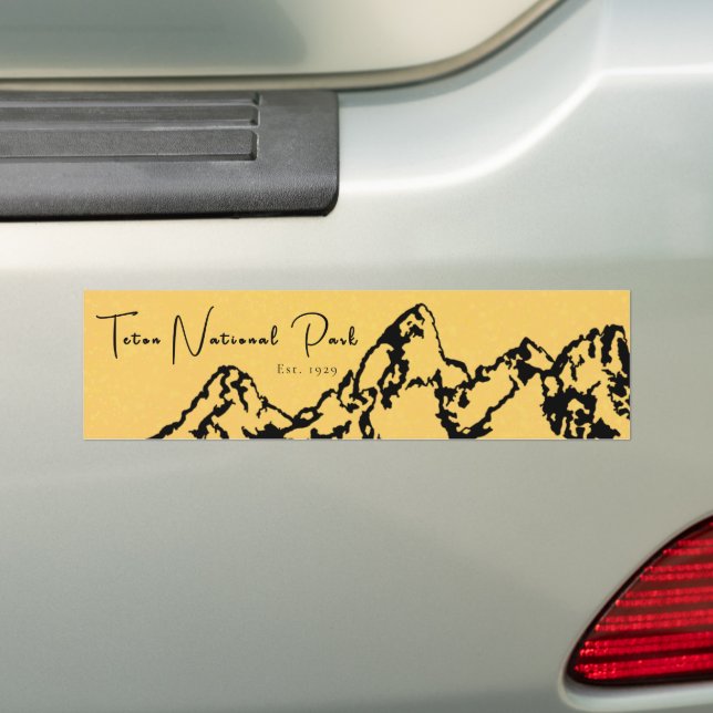 Adesivo Para Carro Teton National Park Yellow Bumper Sticker (No carro)