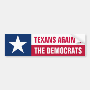 Adesivo Para Carro Texans contra Democratas