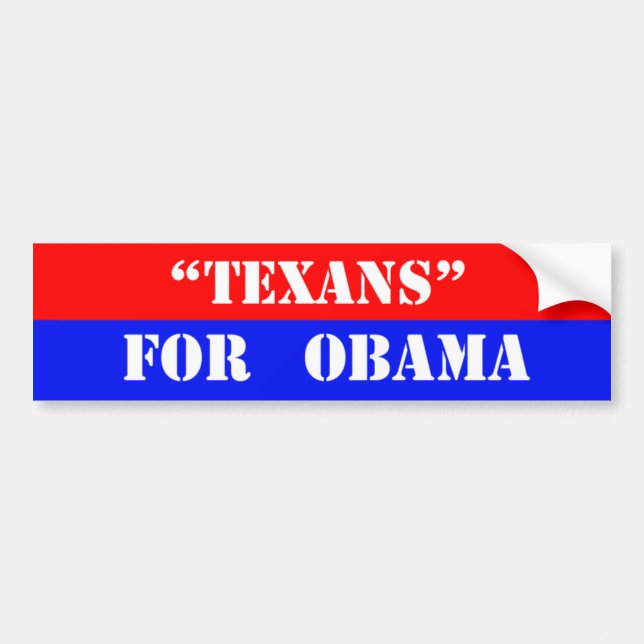 Adesivo Para Carro Texans para obama (Frente)