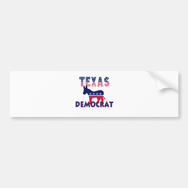 Adesivo Para Carro Texas Democrata (Frente)