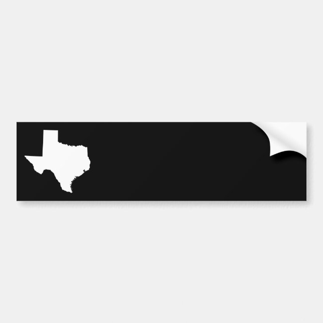 Adesivo Para Carro Texas em branco e preto (Frente)