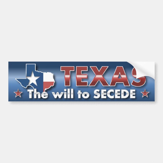 Adesivo Para Carro TEXAS: Vontade A SECEDE (Frente)