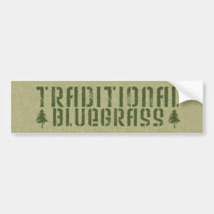 Adesivo Para Carro Texto antigo do Bluegrass tradicional