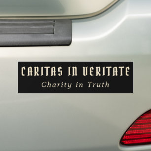 Adesivo Para Carro Texto católico religioso caritas em versão verti