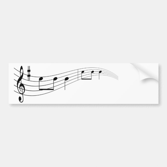 Adesivo Para Carro texto de música (Frente)