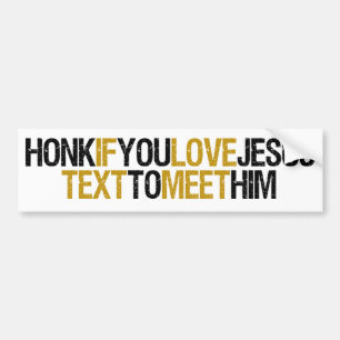 Adesivo Para Carro Texto Jesus do Honk