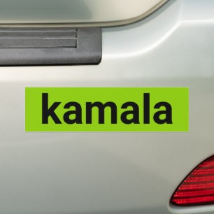 Adesivo Para Carro texto minimalista de kamala verde limão preto lega