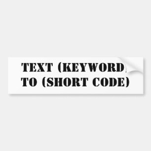 ADESIVO PARA CARRO TEXTO (PALAVRA-CHAVE) A (CÓDIGO CURTO)
