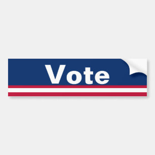 Adesivo Para Carro Texto Personalizado  Votação em branco e azul
