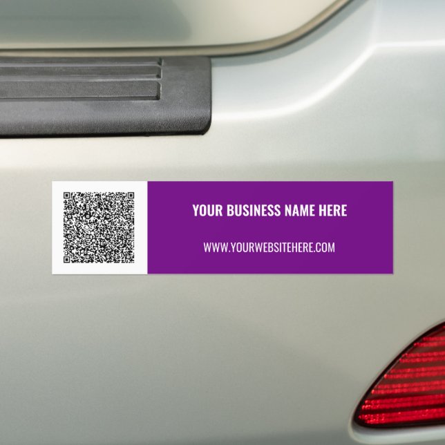 Adesivo Para Carro Texto QR Bumper do Promocional de Negócio (No carro)