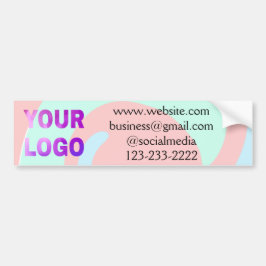 Adesivo Para Carro texto simples e minimalista adicione seu logotipo/