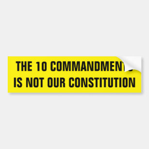 ADESIVO PARA CARRO TGEH 10 C0MMANDMENTS IS NOT OUR CONSTITUTION