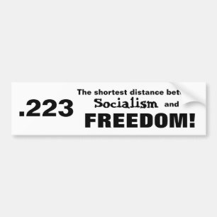 Adesivo Para Carro The distance between Socialism and Freedom