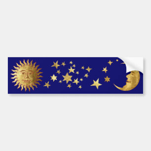 Adesivo Para Carro The Sun, as estrelas, a lua