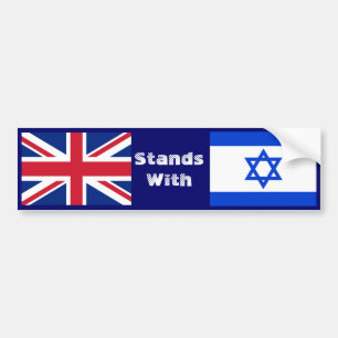 Adesivo Para Carro The UK/Britain Stands With Israel