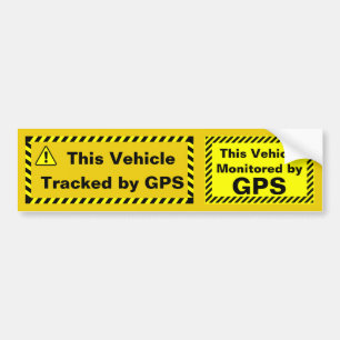Adesivo Para Carro This Vehicle Monitored by GPS Dual Sticker