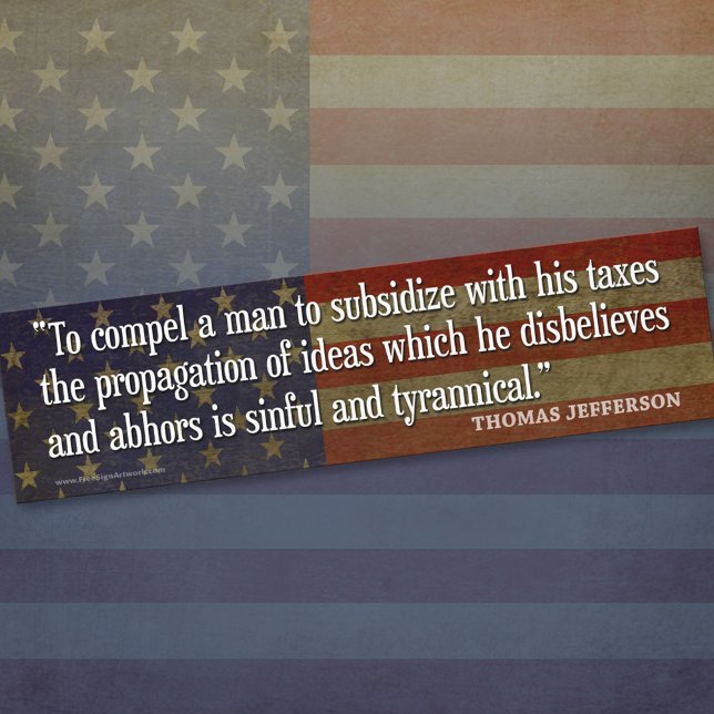 Adesivo Para Carro Thomas Jefferson Bumper Stickers (Thomas Jefferson Bumper Sticker)