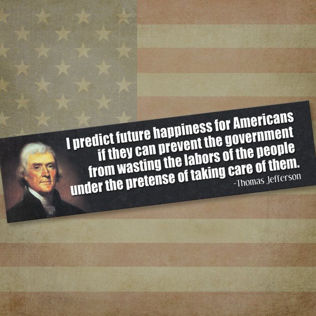 Adesivo Para Carro Thomas Jefferson Cote (Thomas Jefferson Bumper Sticker)