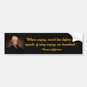 Adesivo Para Carro Thomas Jefferson Dez e Cem Bumper Sticker