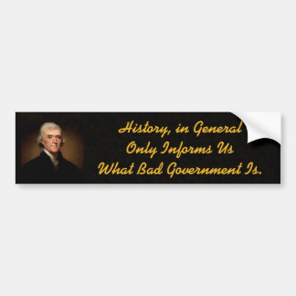 Adesivo Para Carro Thomas Jefferson History Bumper Sticker