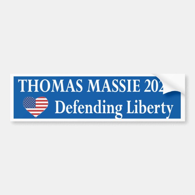 Adesivo Para Carro Thomas Massie 2028  (Frente)
