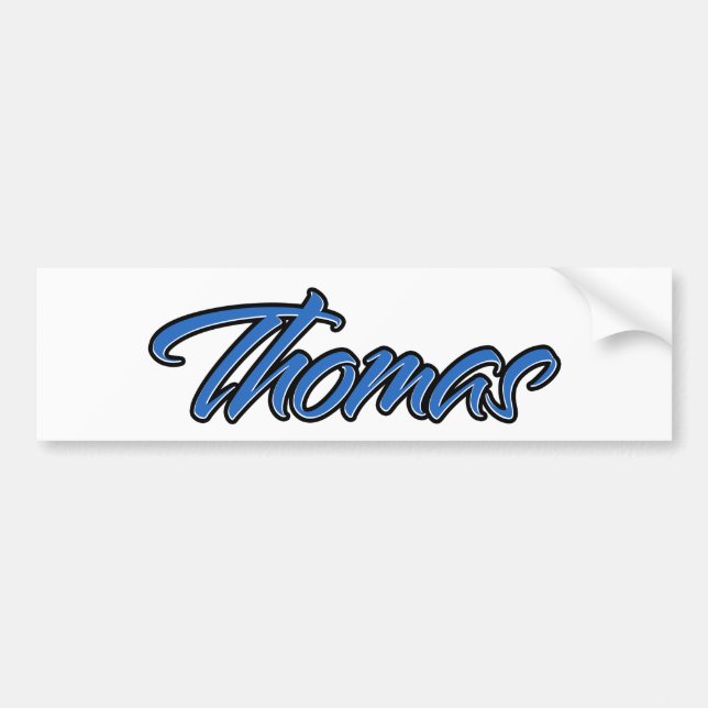 Adesivo Para Carro Thomas Name blue Aufkleber Sticker Autoaufkleber (Frente)