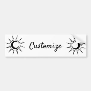 Adesivo Para Carro Thunder_Cove da Lua do Crescente Sol Brilhante