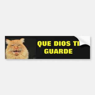 Adesivo Para Carro Ti Guarde de Gato - de Que Dios (pode o relógio d