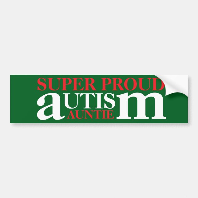 Adesivo Para Carro tia autista super orgulhosa (Frente)