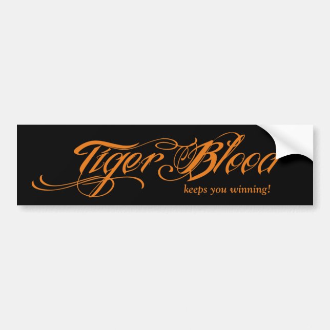 Adesivo Para Carro Tiger Blood (mantém você ganhando!) (Frente)