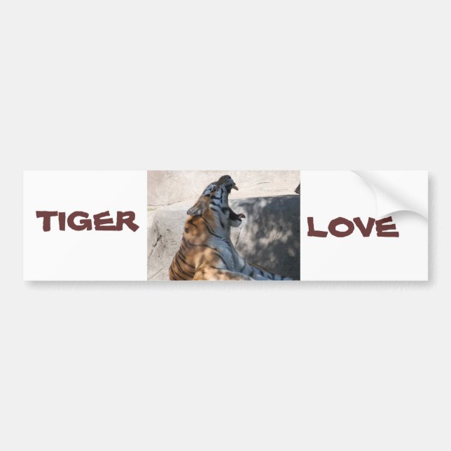 Adesivo Para Carro Tiger Love (Frente)