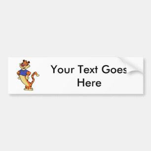 Adesivo Para Carro Tigre - autocolante no vidro traseiro azul da