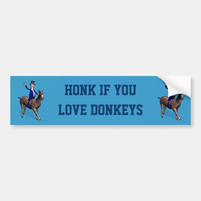 Adesivo Para Carro Tio Sam Andando Em Donkey (Frente)