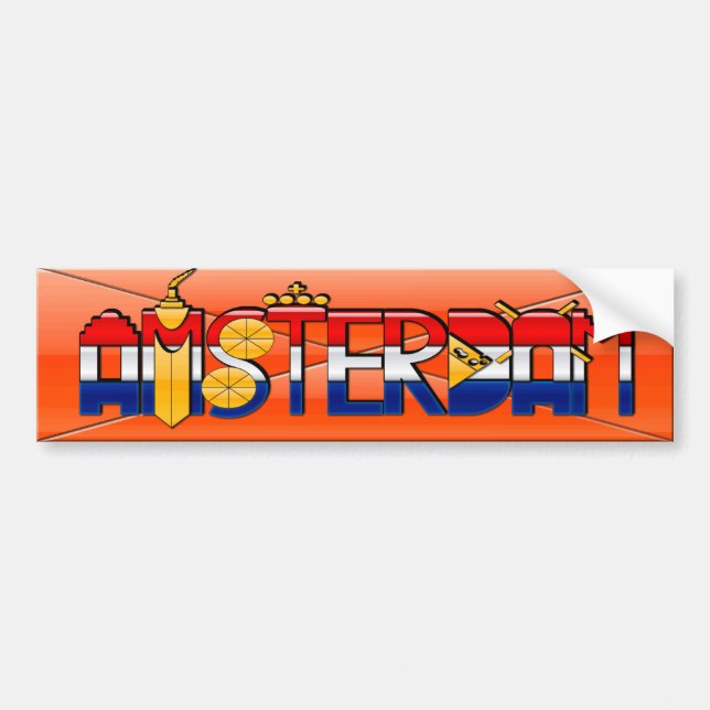 Adesivo Para Carro Tipo design de Amsterdão (Frente)