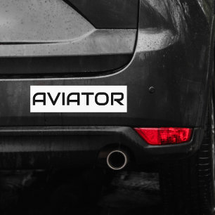 Adesivo Para Carro Tipografia do AVIATOR minimalista,Aviação simples