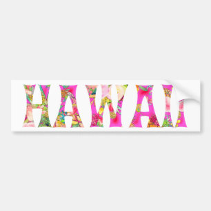 Adesivo Para Carro Tipografia PixDezines Hawaii Tiki