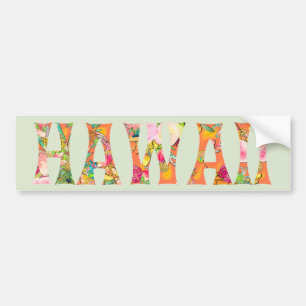 Adesivo Para Carro Tipografia PixDezines Hawaii Tiki