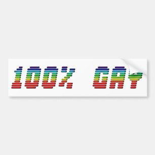 Adesivo Para Carro Tipografia totalmente Orgulho gay Rainbow LGBTQ