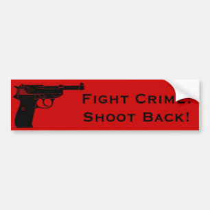 Adesivo Para Carro Tiro do crime da luta para trás com pistola