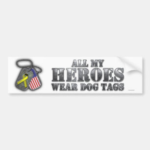 Adesivo Para Carro Todo meu dog tags do desgaste dos heróis