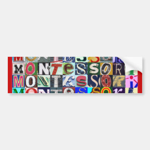 Adesivo Para Carro Todo o ponto dos sinais a Montessori! Autocolante