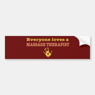 Adesivo Para Carro Todos ama um terapeuta da massagem