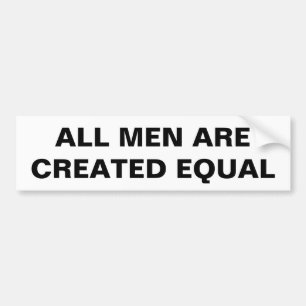 ADESIVO PARA CARRO TODOS OS HOMENS SÃO CRIADOS IGUAIS