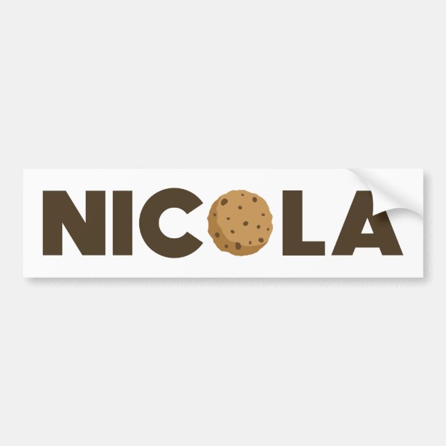Adesivo Para Carro Tólvora para-choques de biscoito Nicola (Frente)