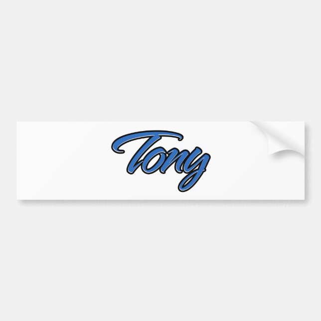 Adesivo Para Carro Tony Name blue Aufkleber Sticker Autoaufkleber (Frente)