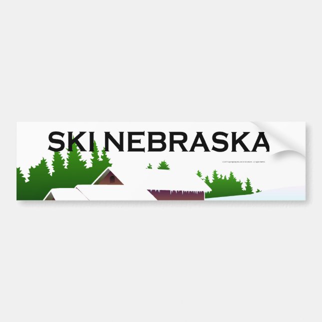 Adesivo Para Carro TOP Ski Nebraska (Frente)