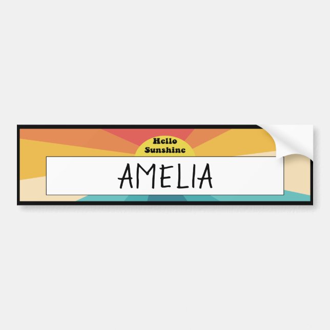 Adesivo Para Carro Tópicos de Coleta de Estudantes Bonitos (Frente)