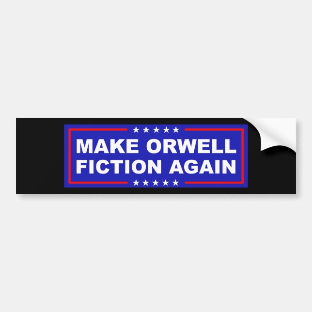 Adesivo Para Carro Torne Orwell Ficção Novamente (Frente)